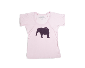 Ladies Elephant Tee - Pink